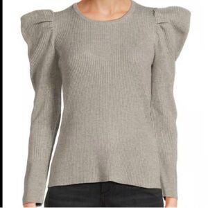 $148 Joe's Jeans Gray Puff Sleeve Sweater